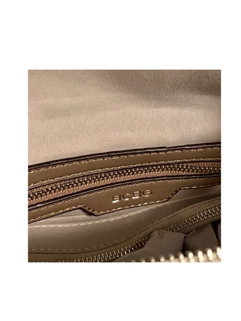 BCBGeneration Tan/White Satchel Bag - Picture 8 of 8
